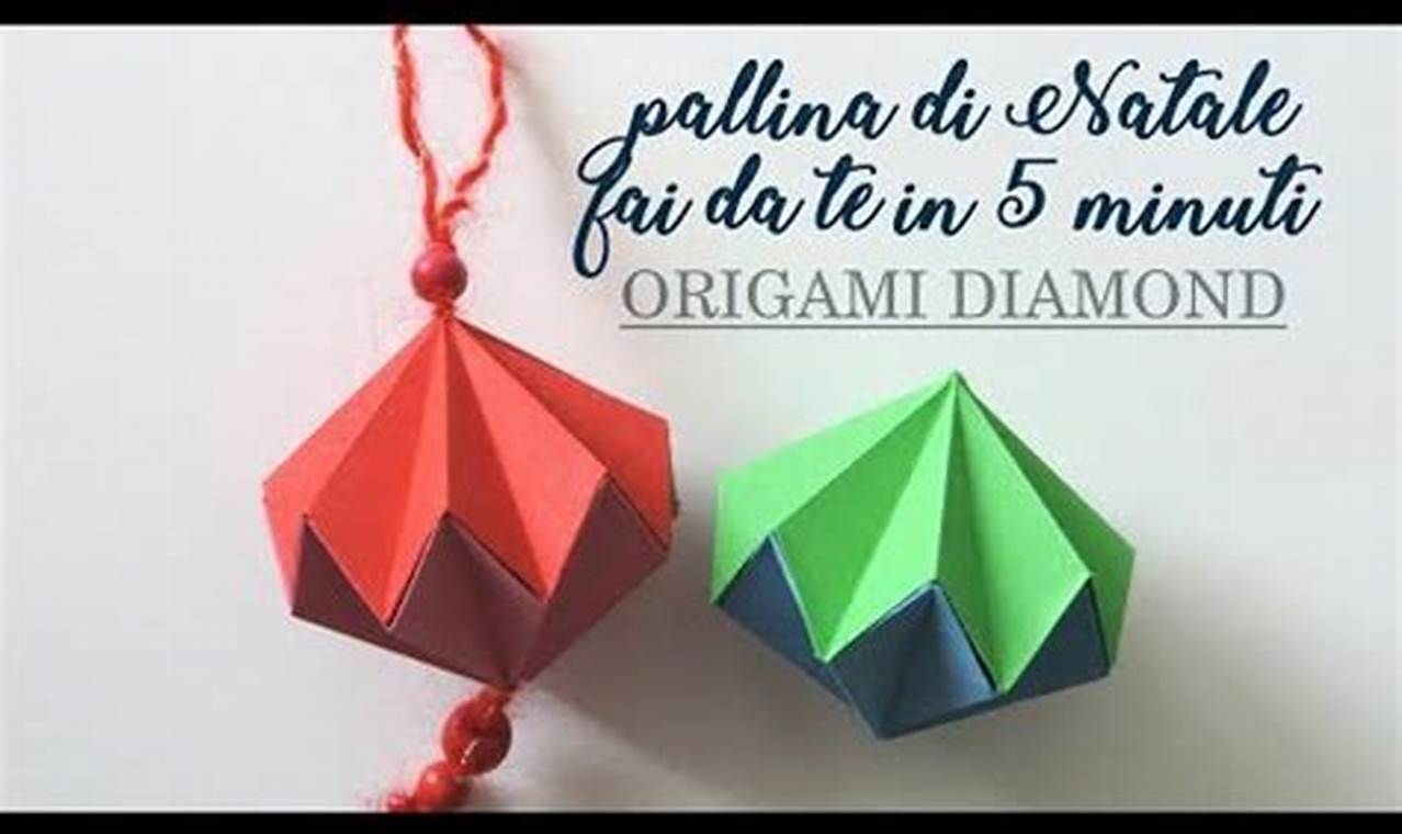 origami facili palline di natale