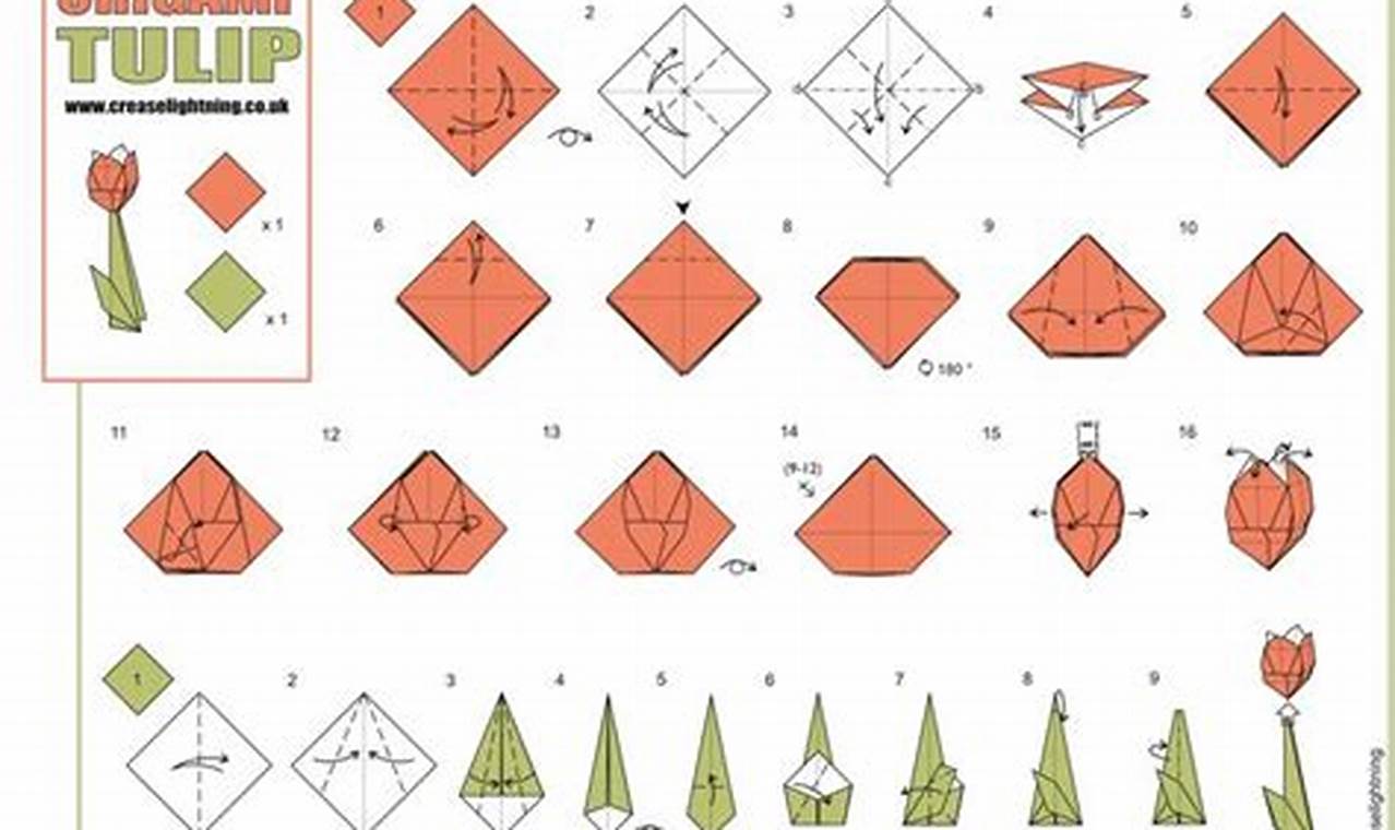 origami tulpe anleitung leicht