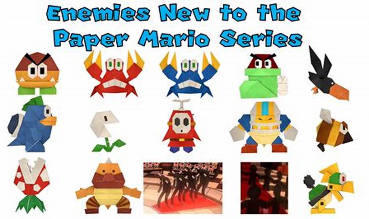 paper mario origami king enemy guide