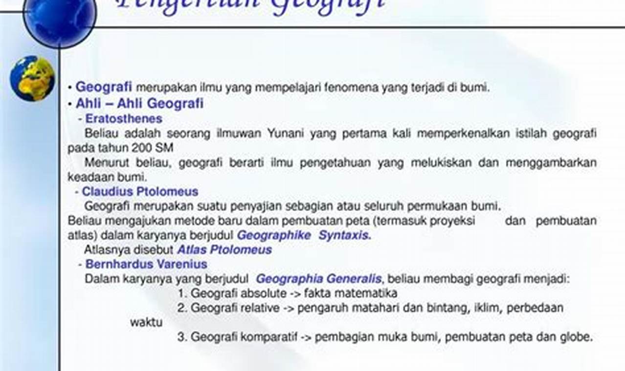 Memahami Pengertian Geografi Menurut Pandangan Ahli