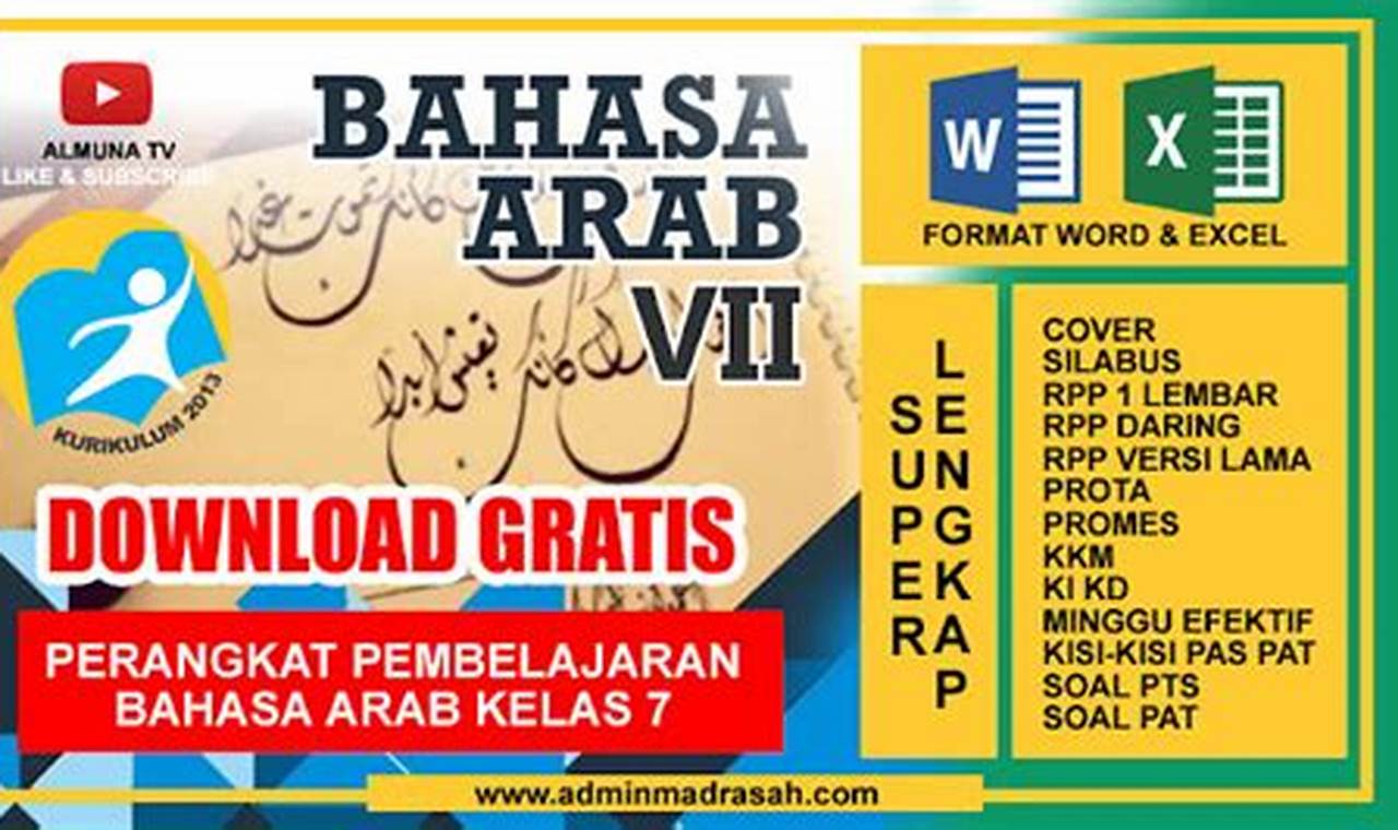 Perangkat Pembelajaran Bahasa Arab Kelas 6 Sesuai Kurikulum