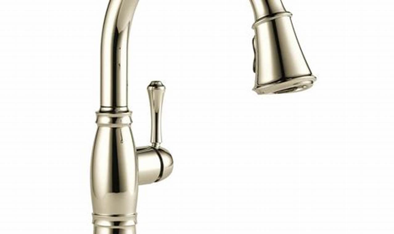 polished nickel kitchen faucet