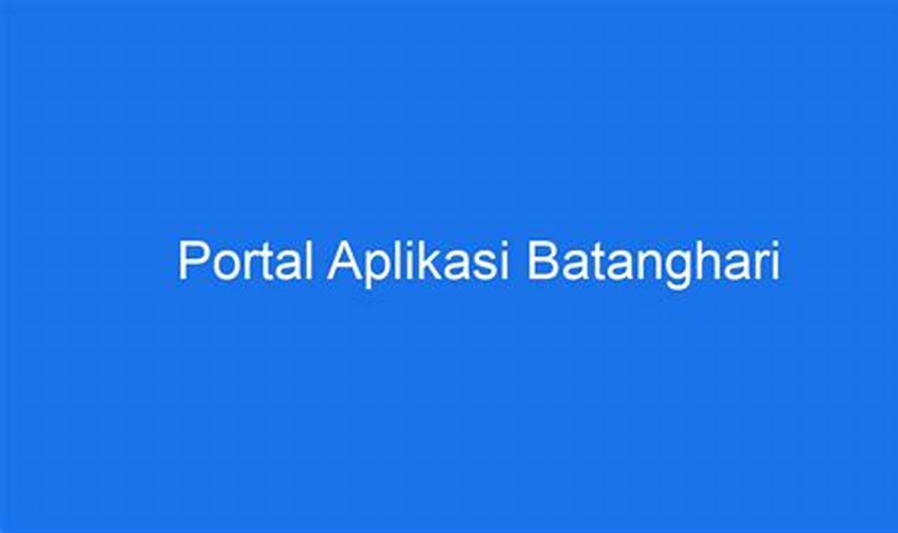 portal aplikasi batanghari
