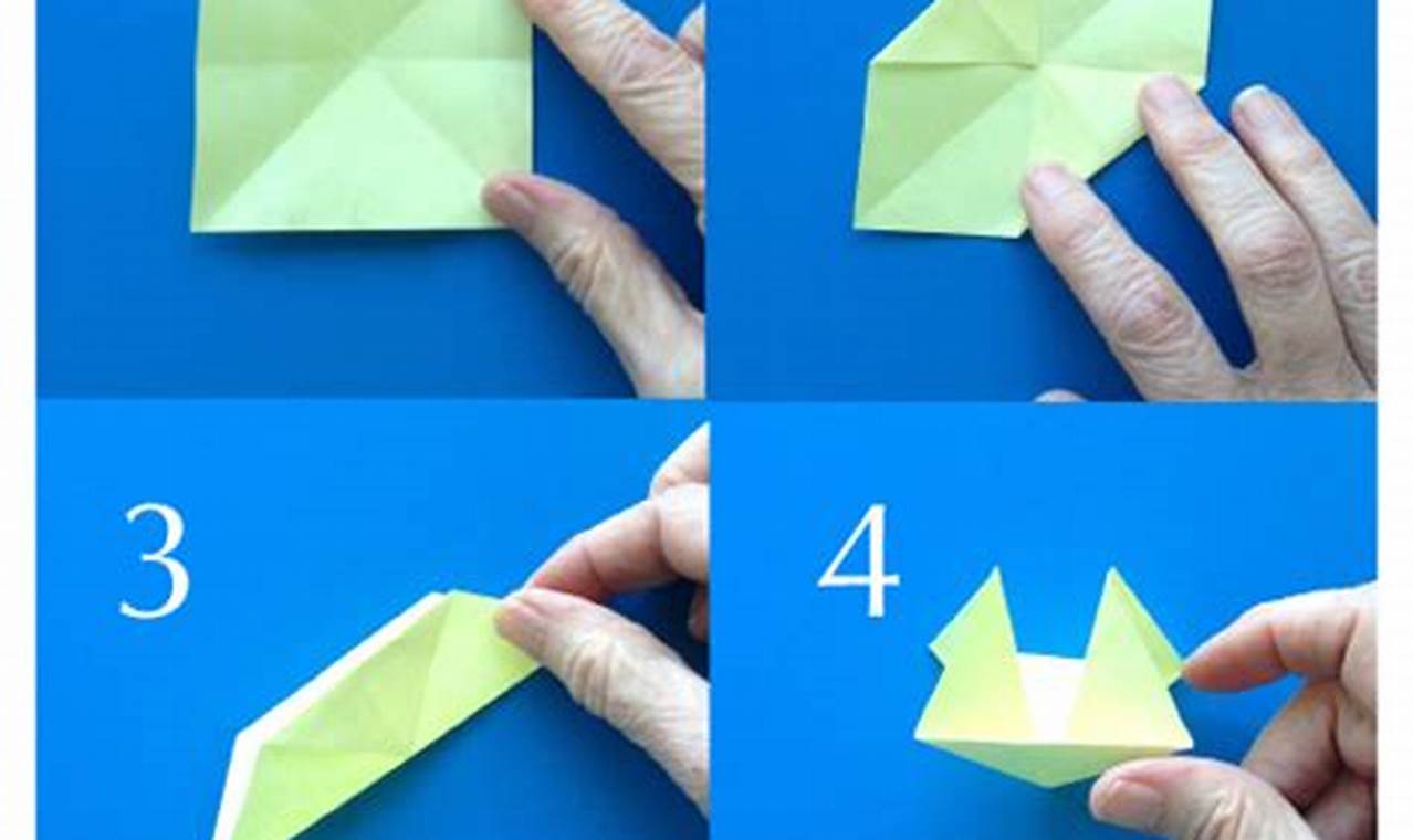 post it note origami step by step