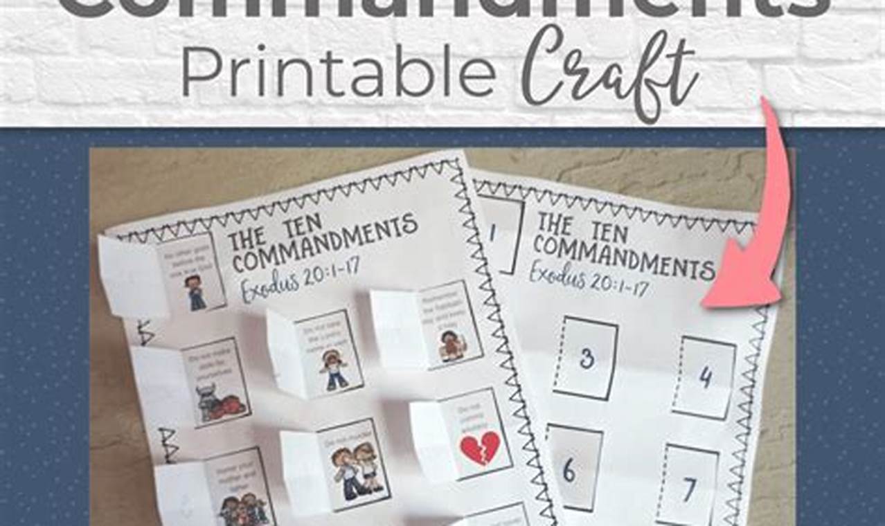 Unleash the Power of Printable 10 Commandments Crafts for Sunday School