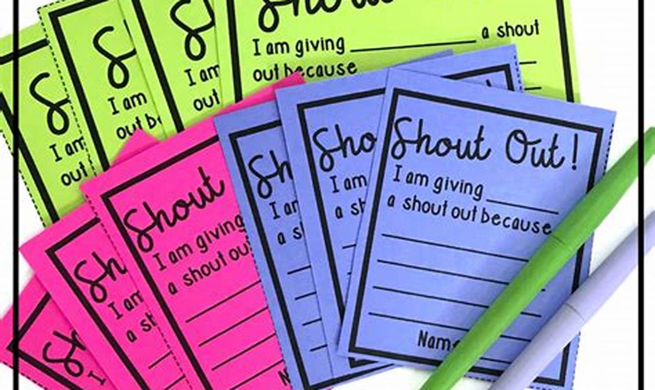 How to Use Printable Employee Shout Out Cards to Enhance Workplace Culture