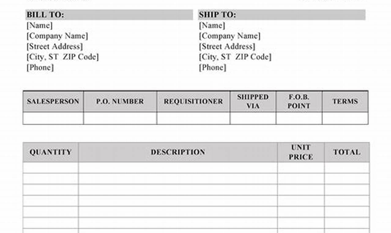 Printable Invoice Layout