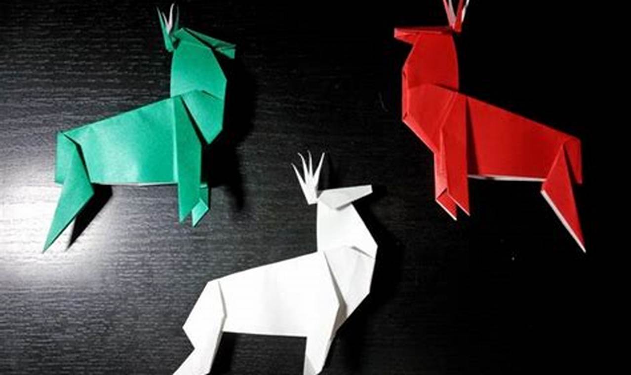 rentier origami anleitung weihnachten