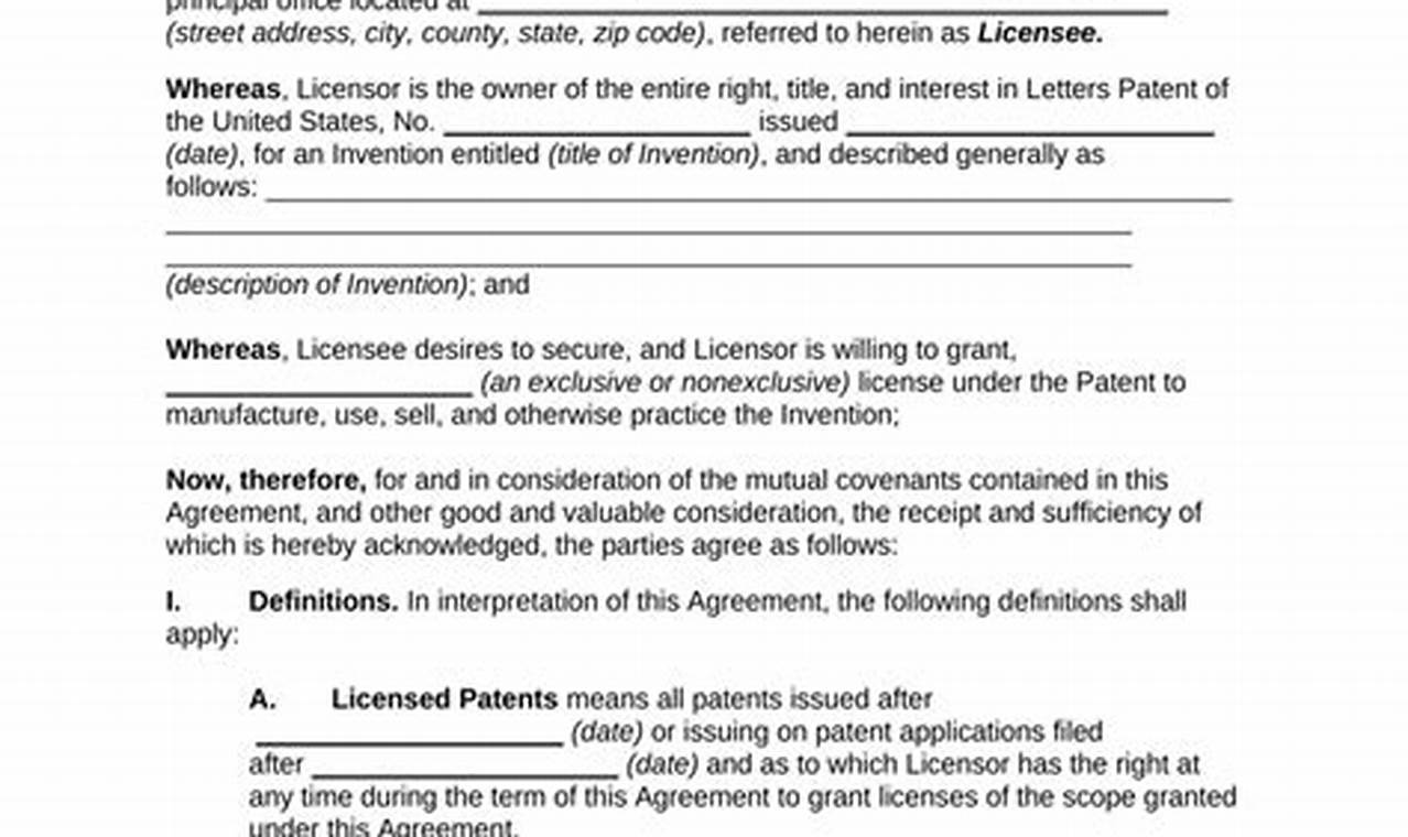 Royalty Agreement Template: A Comprehensive Guide