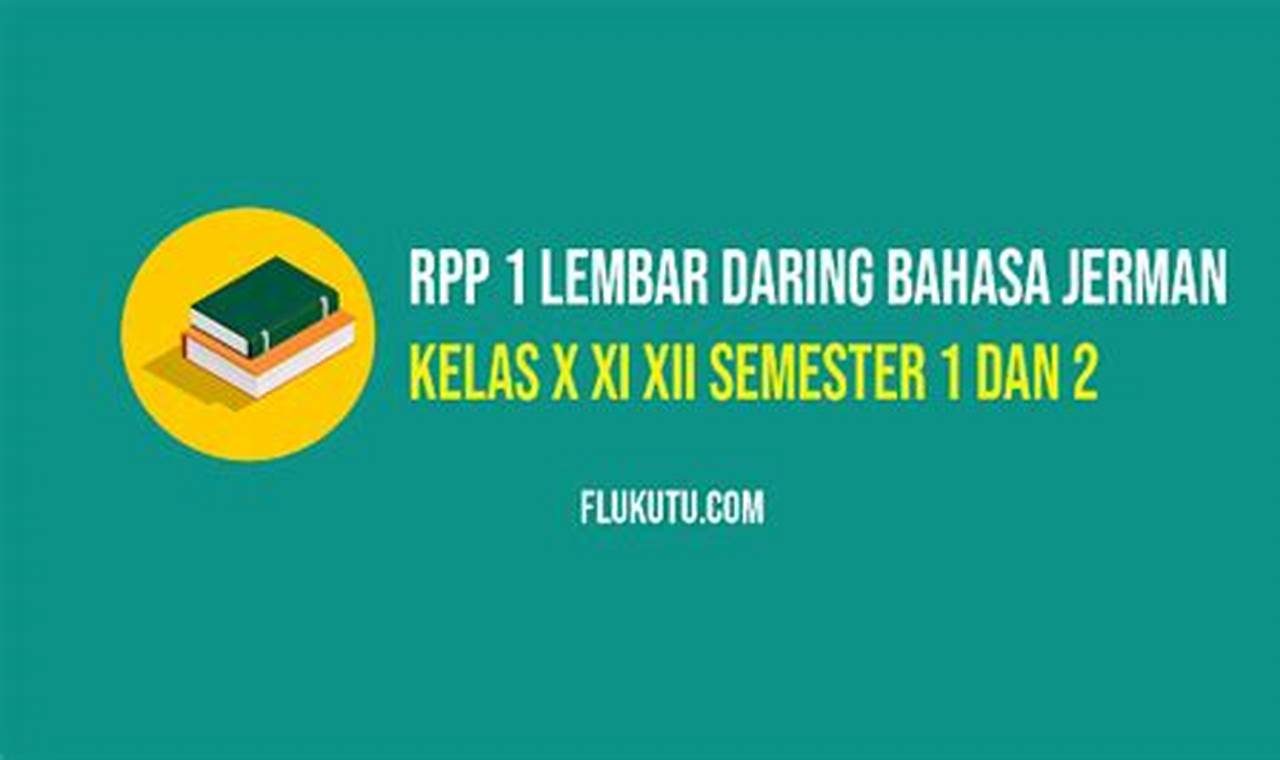 RPP 1 Lembar Bahasa Jerman Kelas XII