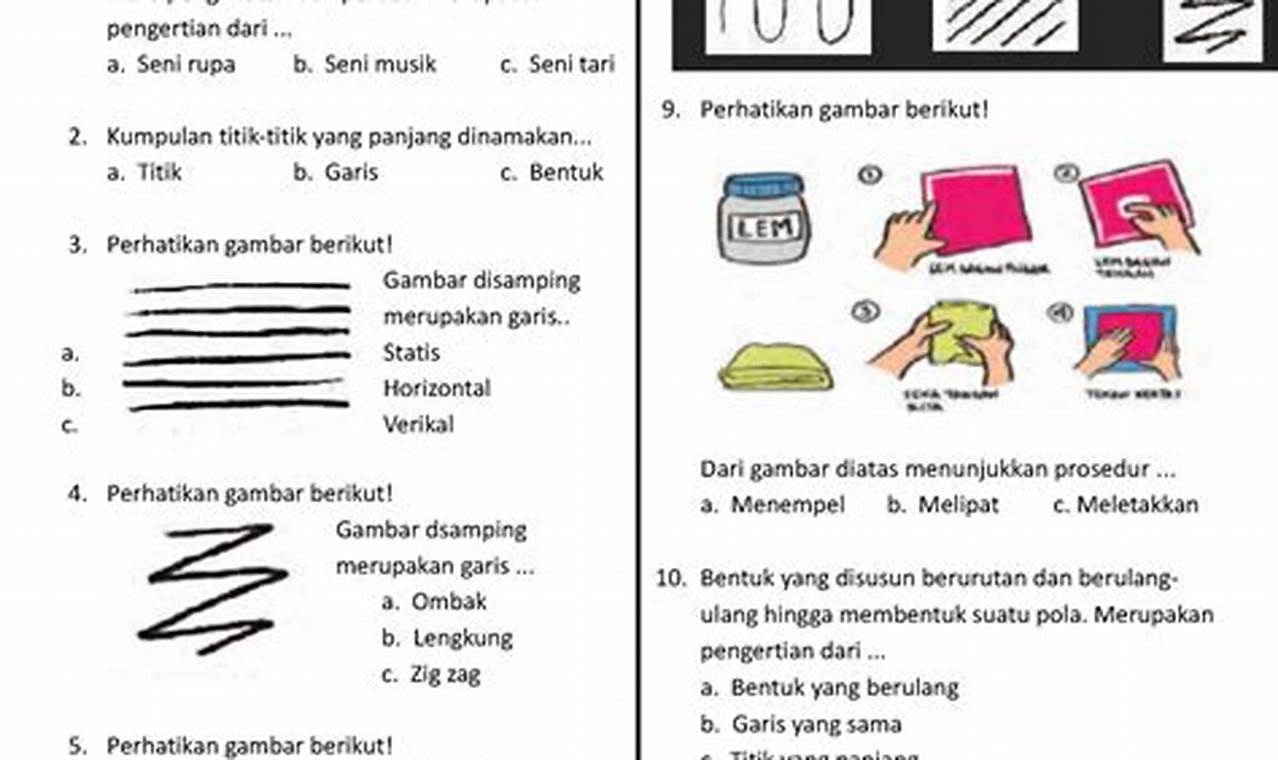 soal sumatif akhir semester seni rupa kelas 1