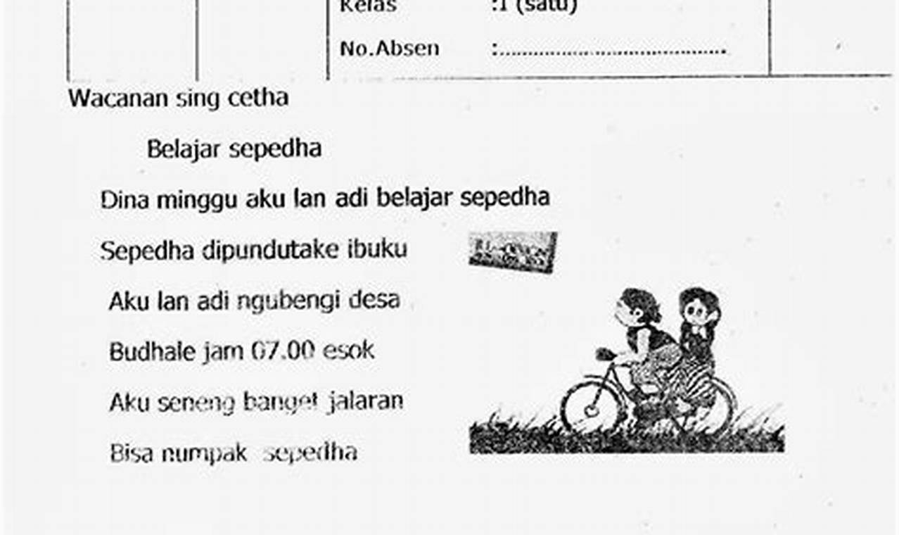 Soal Uts Bahasa Indonesia Kelas 2 Sd