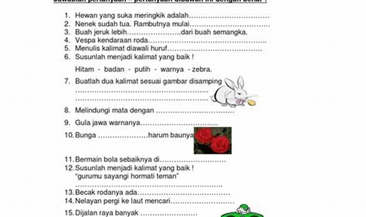 soal uts bahasa indonesia kelas 4 sd