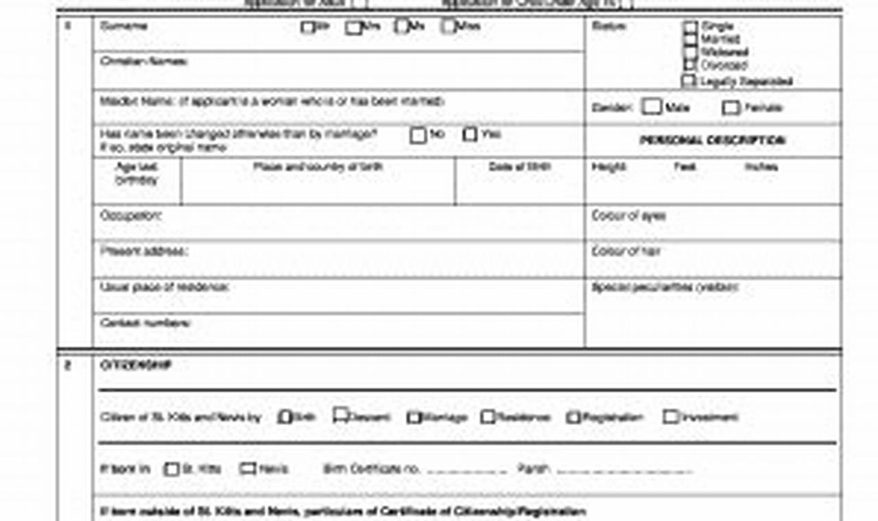 St. Kitts and Nevis: A Guide to Immigration and Customs Online Form