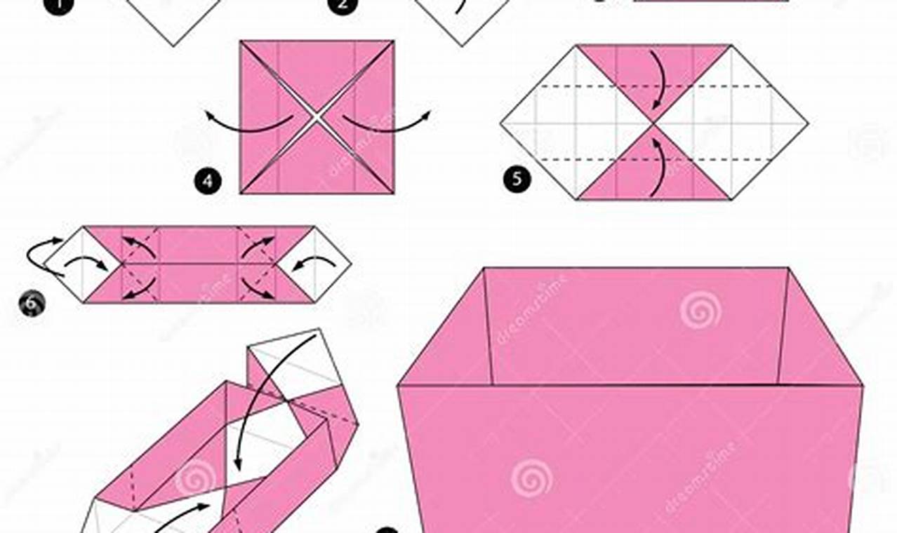 step by step origami box with lid instructions