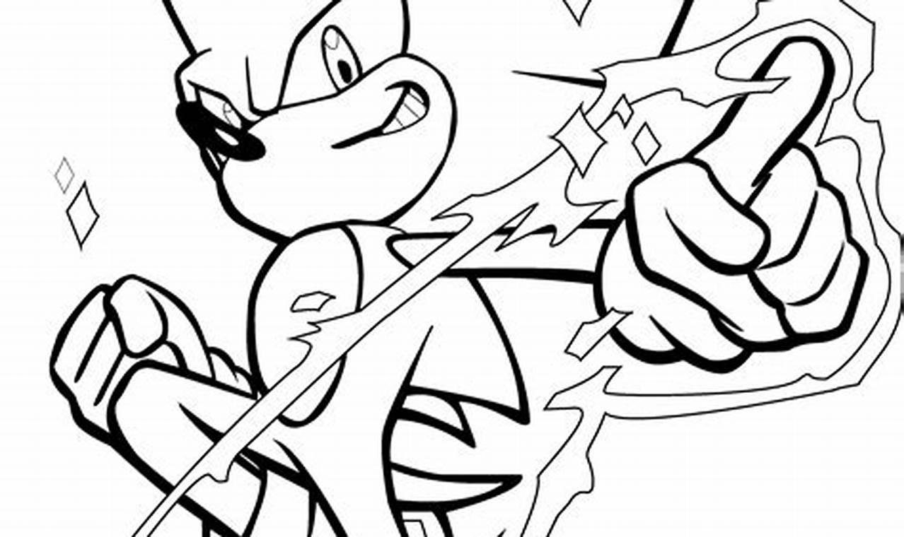 Super Sonic Coloring Page