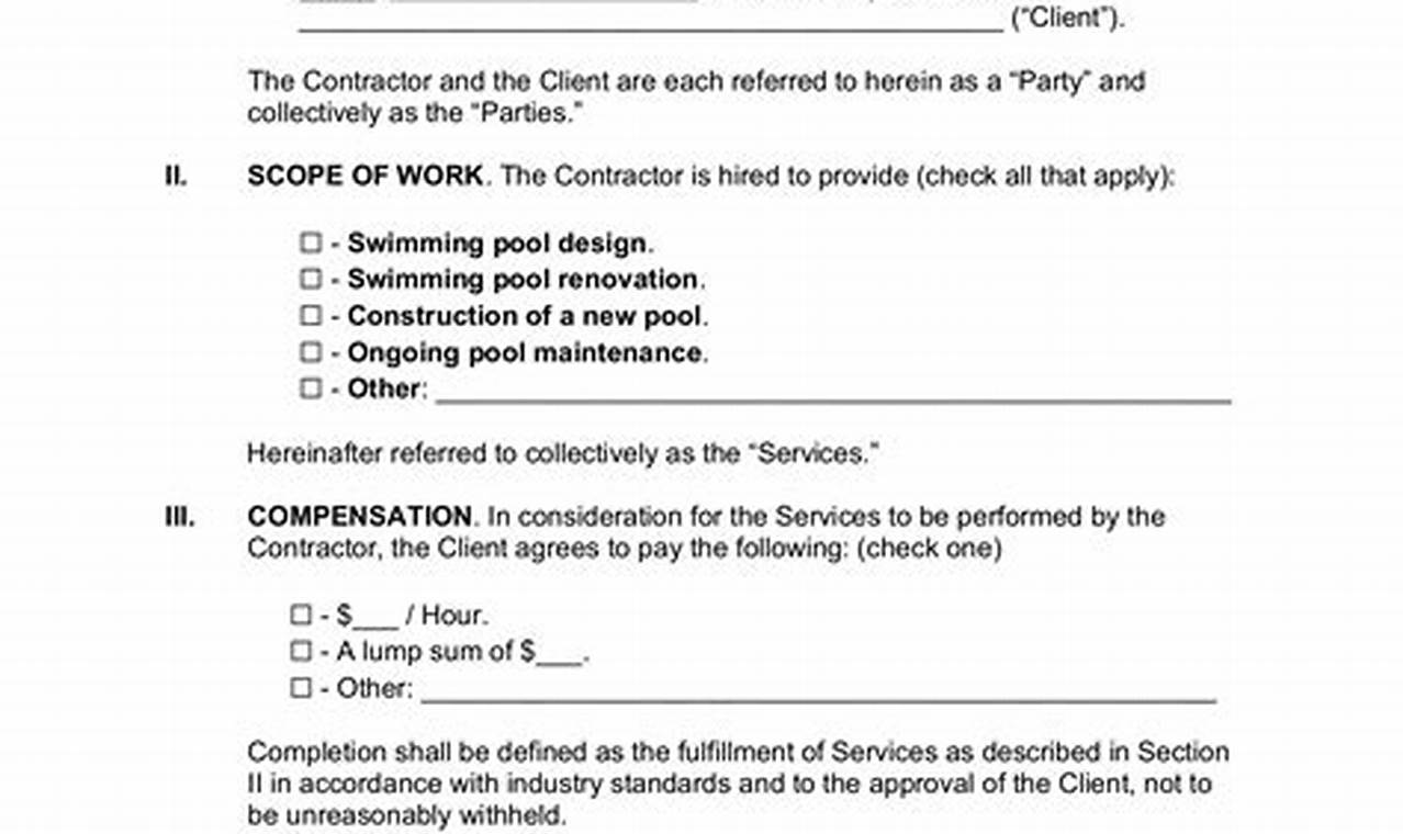 Swimming Pool Contract: A Comprehensive Guide for Informed Decisions