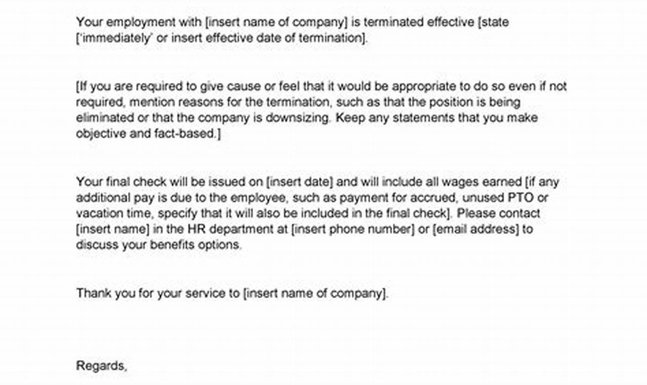 Termination Letter Template: A Comprehensive Guide to Drafting a Professional and Effective Dismissal Notice