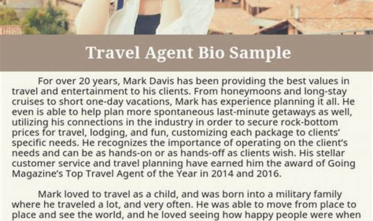 Unveiling Exceptional Travel Agent Bio Examples: A Gateway to Success