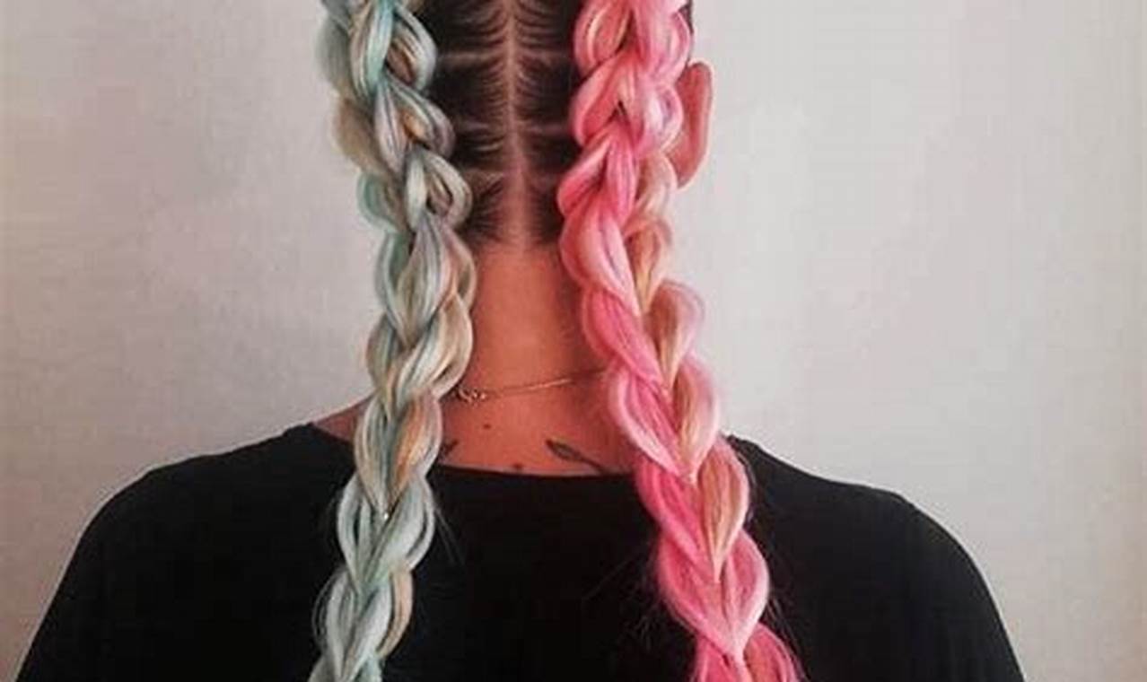 Unleash Your Style: Discover the Allure of Two French Braids with Color Extensions