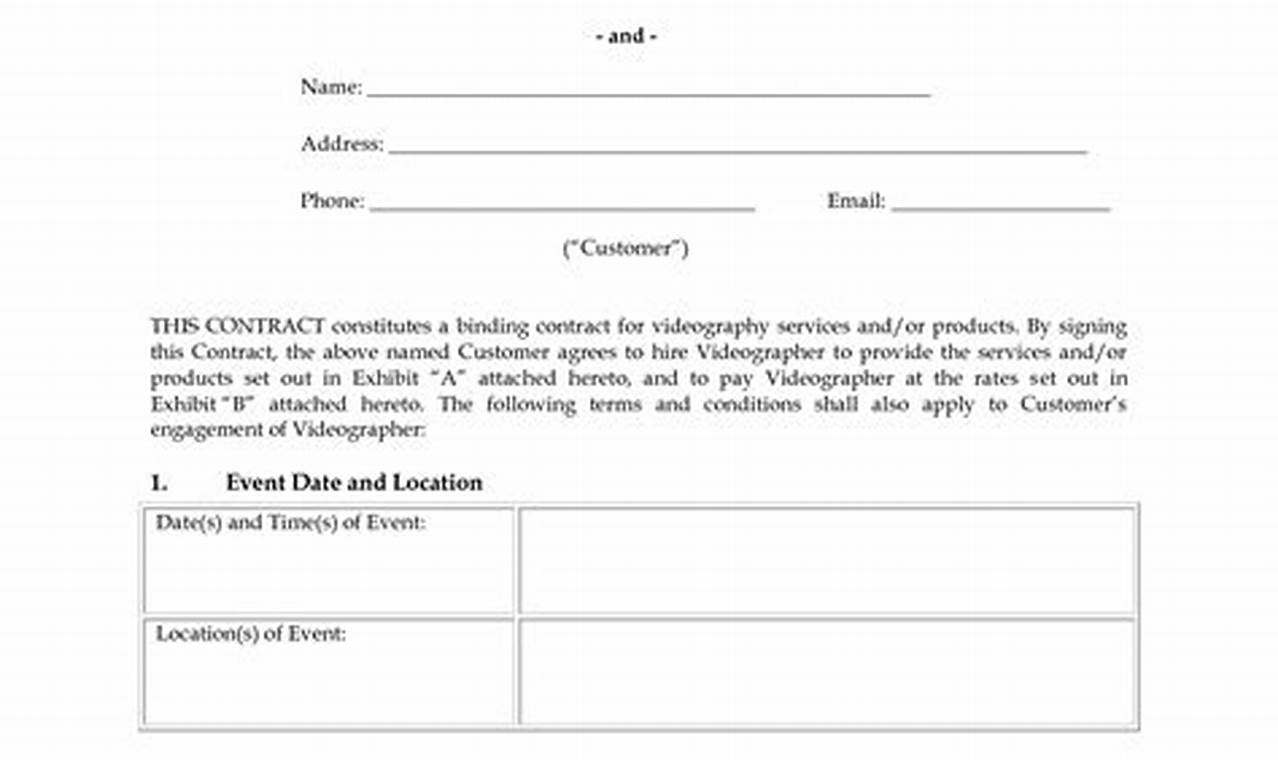 Videographer Work for Hire Agreement: A Comprehensive Guide