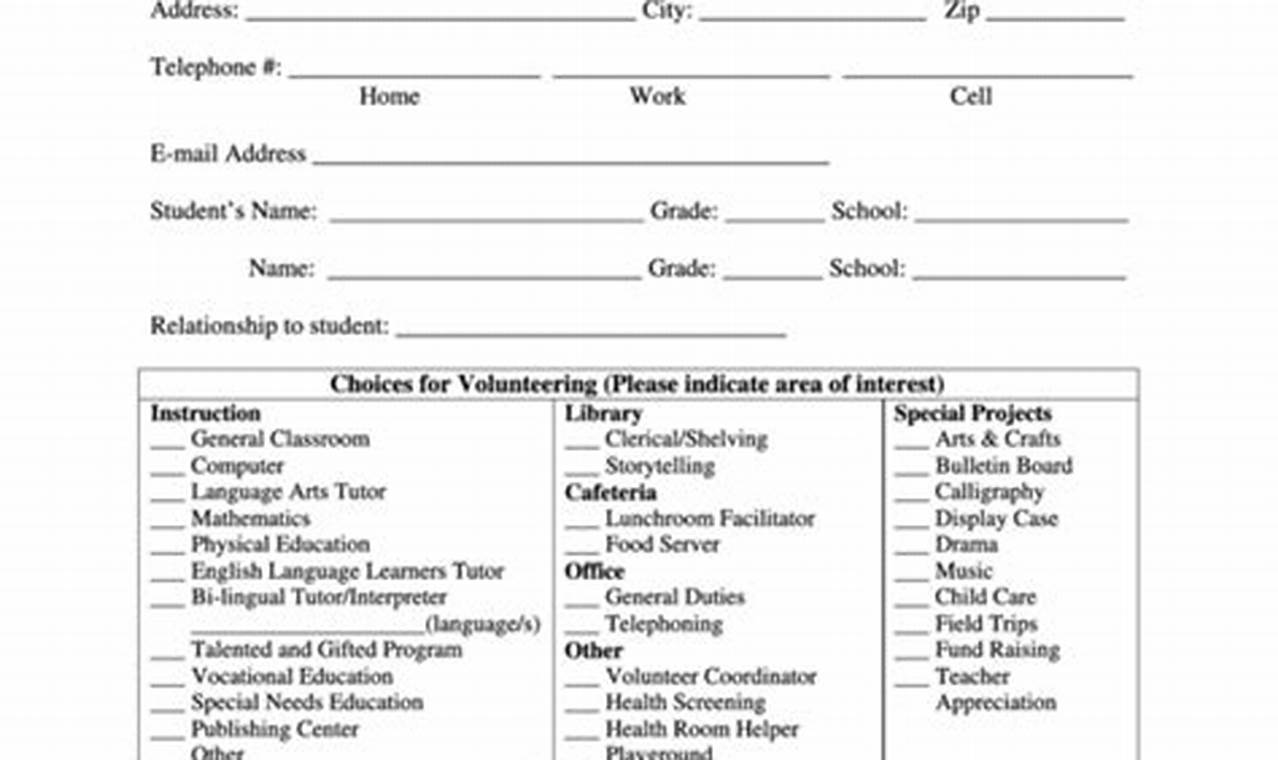 Volunteer Interest Form: A Guide to Finding Meaningful Opportunities