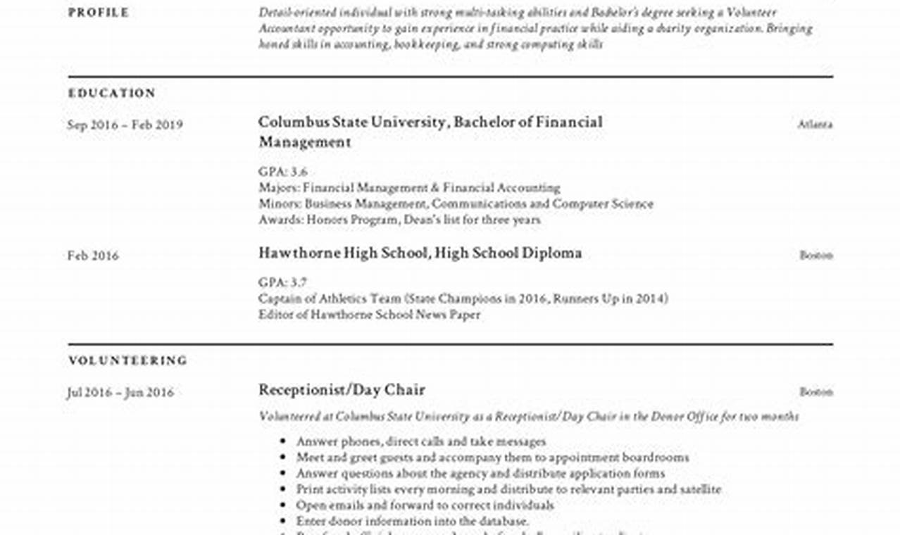 Volunteer Resume Description: Making Your Contribution Stand Out
