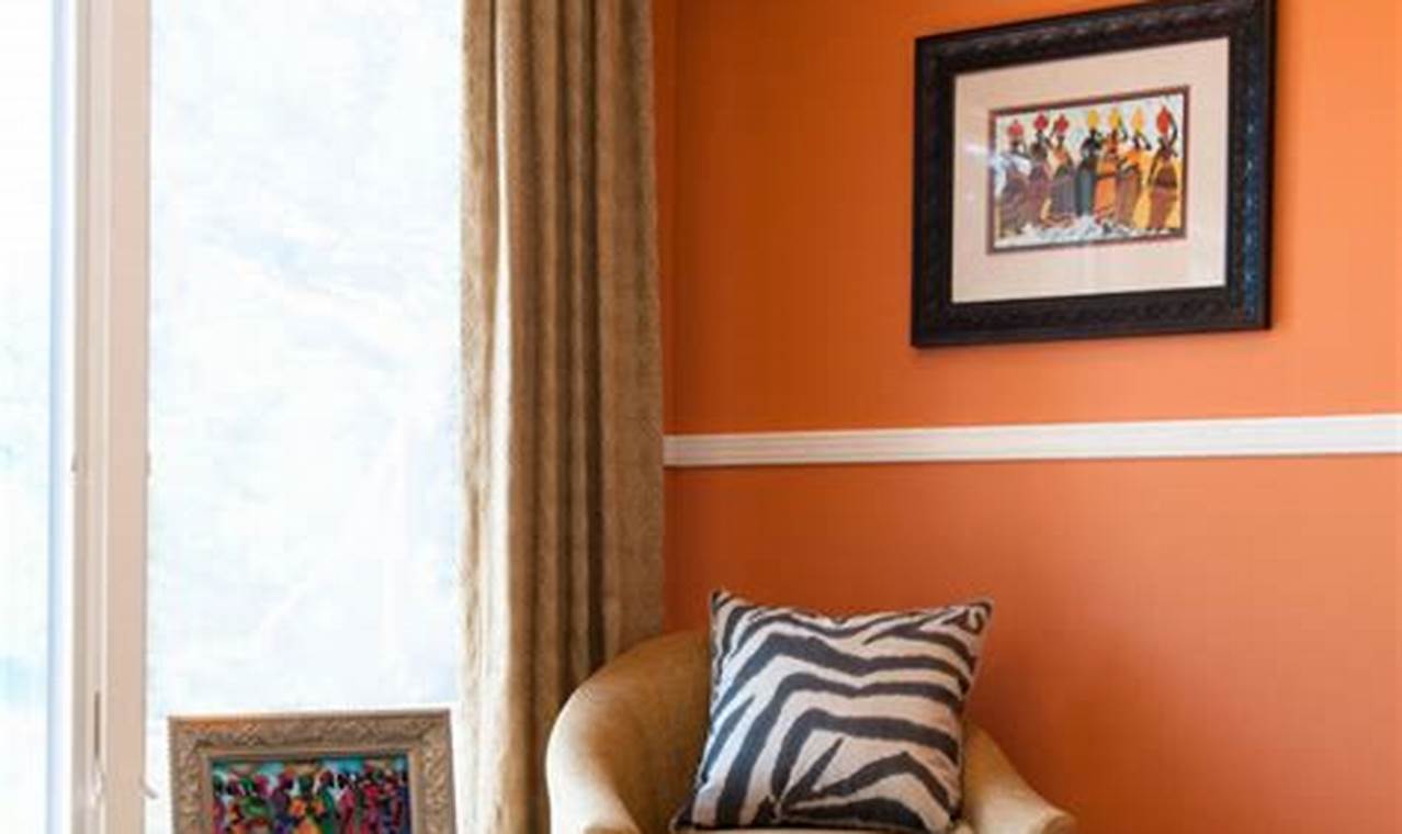 warna gorden untuk dinding orange 