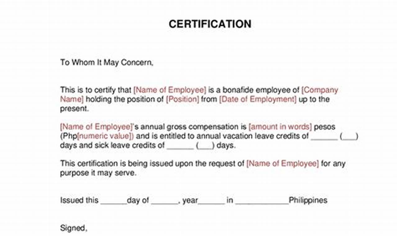 Unveiling "Certificate of Employment with Compensation": Your Passport to Employment Proof and Financial Clarity