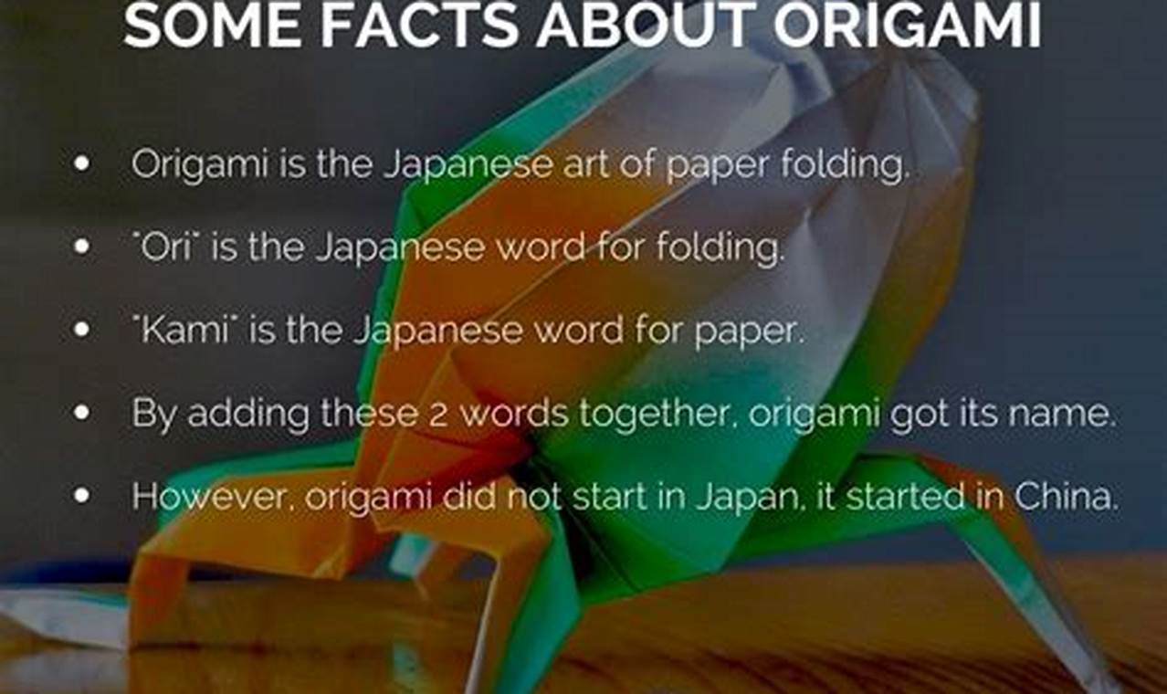 what is the meaning of origami in english