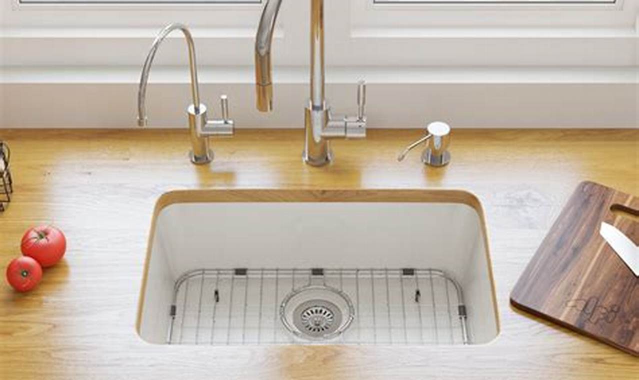 white undermount kitchen sink