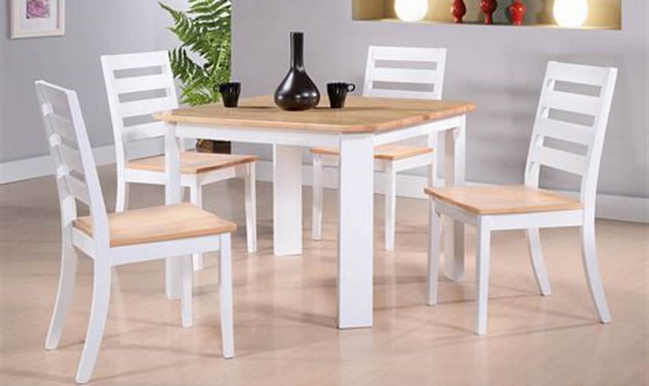 White Wood Kitchen Table and Chairs: Timeless Classics for a Warm and Inviting Dining Experience