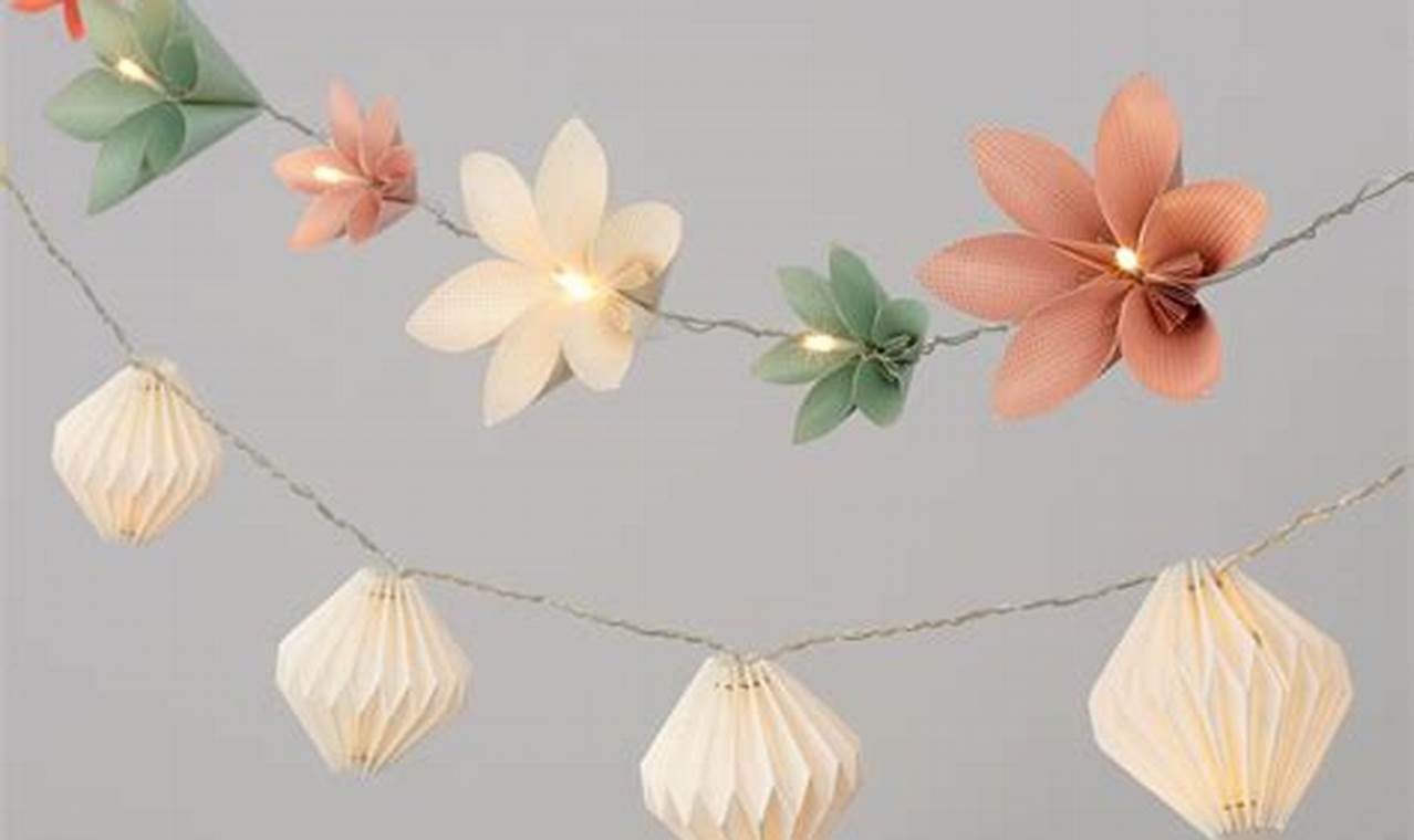 world market origami flower lights