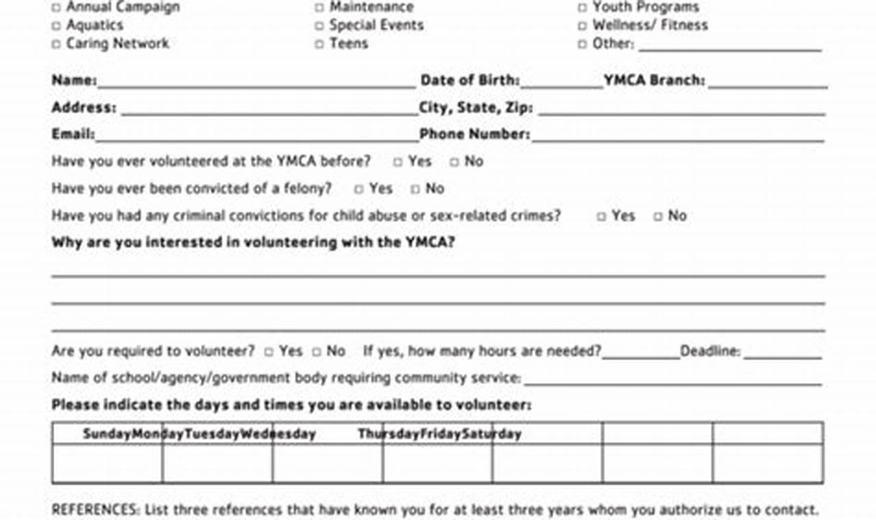 YMCA Volunteer Application: Making a Difference in Your Community