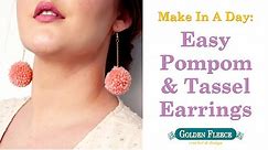 Easy Pompom Earring Tutorial | Tassel Earrings | Make In A Day | DIY