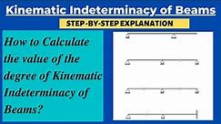 Kinematic Indeterminacy of Beams|Degrees of freedom of Beams