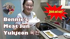 Bonnie's MEAT JUN | Onolicious Pan-Fried Battered Beef! | Yukjeon 육전