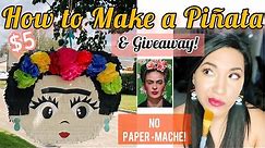 How to make a Piñata without Paper Mache- Less than $5 to Make! Mexican- Christmas Tradition!