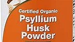 NOW Supplements, Psyllium Husk Powder, Certified Organic, Non-GMO Project Verified, Soluble Fiber, 12-Ounce