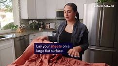 How to fold a fitted sheet hack
