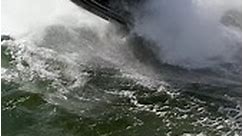 Sea Hunter Gets rocked by a Huge Wave exiting Boca Inlet