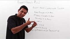 Electro Magnetics Theory - Right Hand Rule