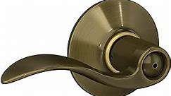 Schlage F40 ACC 609 Accent Door Lever, Bed & Bath Privacy Lock, Antique Brass