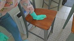 ASMR~ Polishing and Buffing the wood Table and Chairs with Beeswax:) No talking!!