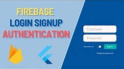 Firebase Login Sign Up Authentication In Flutter - Firebase Authentication