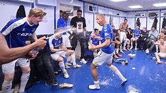 Eight behind-the-scenes photos as Everton celebrate surviving relegation