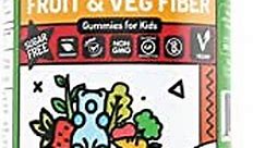 Herbaland Vegan Fruit & Veg Fiber Gummies for Kids - Sugar-Free, Gluten-Free, Gut Health Supplements, Organic, Natural Dietary Supplement, Healthy Digestive System - Black Currant Flavor, 60 Count