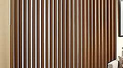 Custom Faux Wood Vertical Blinds Choose Textured or Printed Real Grain Colors, Size, Mount and Stacking Option (08 1/2" Thru 35 7/8" W,94" Thru 95 7/8" L)