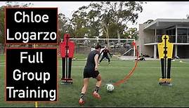 FULL GROUP TRAINING SESSION WITH TWO PRO'S Chloe Logarzo & McKenzie Berryhill | Joner Football