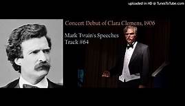 Mark Twain Concert Debut of Clara Clemens, 1906